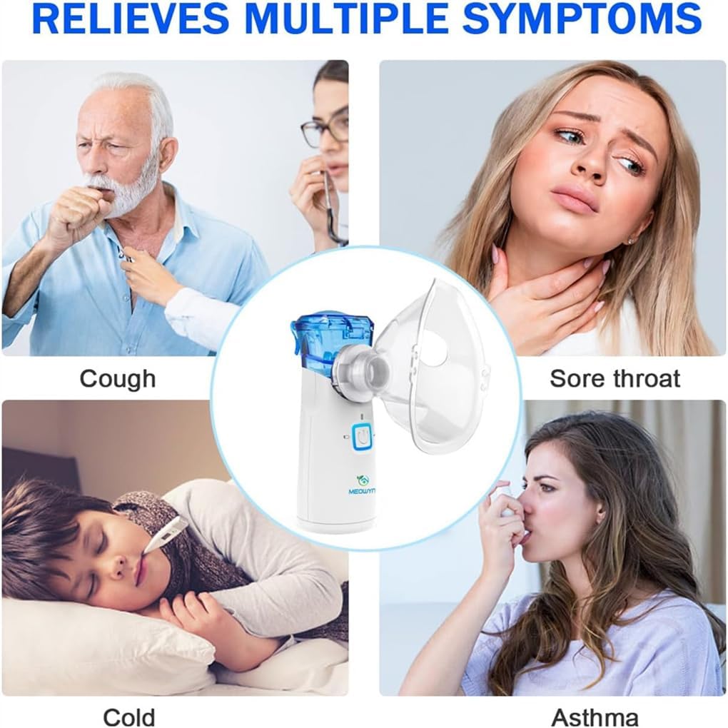 Portable Nebulizer Machine for Adults & Kids, USB-C Rechargeable Nebulizer