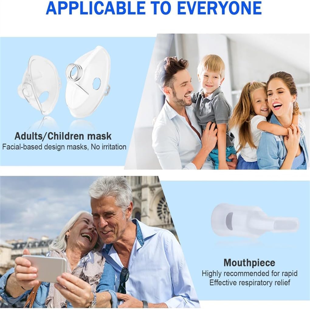 Portable Nebulizer Machine for Adults & Kids, USB-C Rechargeable Nebulizer