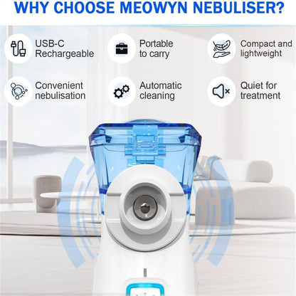 Portable Nebulizer Machine for Adults & Kids, USB-C Rechargeable Nebulizer